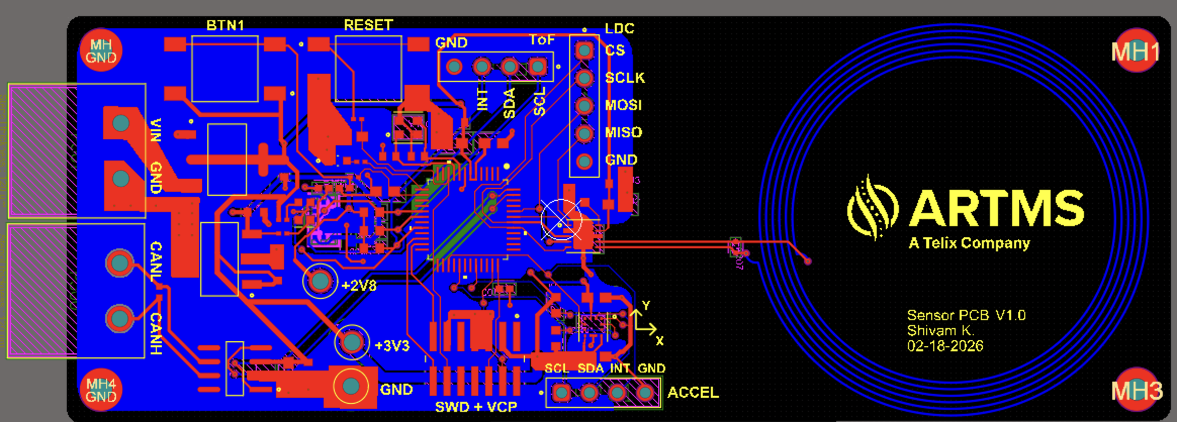 PCB layout in Altium Designer